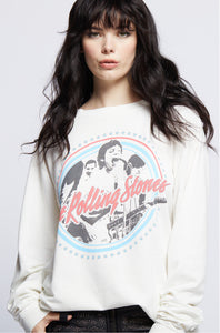 Recycled Karma The Rolling Stones Concert Sweatshirt, Ivory