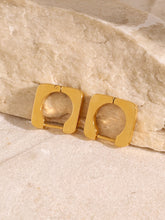 Load image into Gallery viewer, 18K Gold-Plated Stainless Steel Square Earrings
