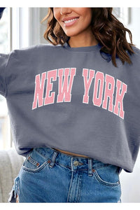 New York State Oversized Graphic Sweatshirts