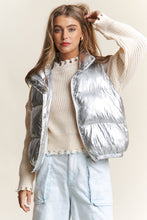 Load image into Gallery viewer, Shiny Metallic Puffer Vest
