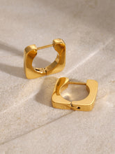 Load image into Gallery viewer, 18K Gold-Plated Stainless Steel Square Earrings
