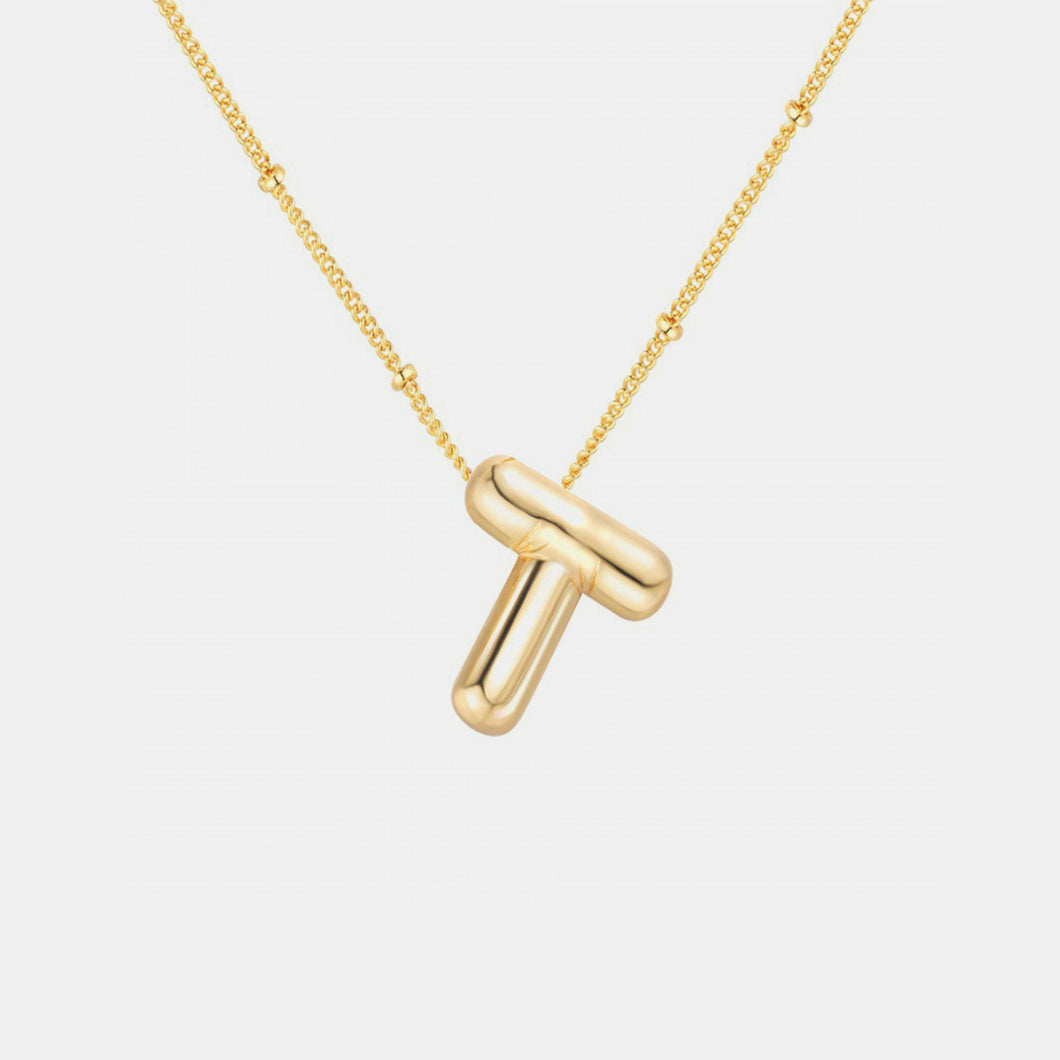 Bubble Initial Necklace T-Z