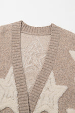 Load image into Gallery viewer, Sherpa Star V-Neck Cardigan with Pockets
