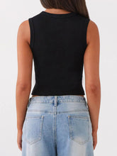 Load image into Gallery viewer, Lovelet Button Up Round Neck Tank
