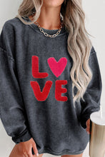 Load image into Gallery viewer, Valentine’s Day LOVE Round Neck Long Sleeve Sweatshirt
