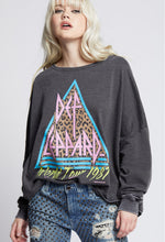 Load image into Gallery viewer, Recycled Karma Def Leopard Sweatshirt, Vintage Black
