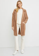 Load image into Gallery viewer, Long Fuzzy Coat, Taupe
