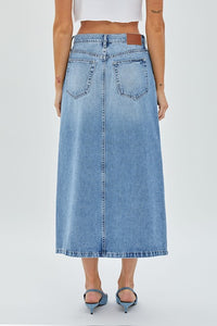 Hidden Jeans Peyton Maxi Crossover Skirt with Side Slit