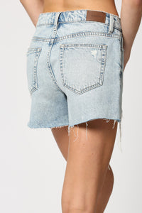 Hidden Jeans Classic Sofie Side Slit Mom Shorts, Light Wash