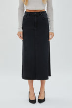 Load image into Gallery viewer, Hidden Jeans Peyton Side Slit Midi Skirt, Black
