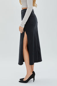 Hidden Jeans Peyton Side Slit Midi Skirt, Black