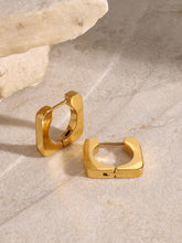 Load image into Gallery viewer, 18K Gold-Plated Stainless Steel Square Earrings
