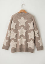 Load image into Gallery viewer, Sherpa Star V-Neck Cardigan with Pockets
