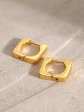 Load image into Gallery viewer, 18K Gold-Plated Stainless Steel Square Earrings
