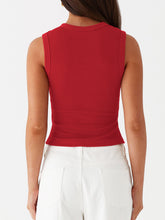 Load image into Gallery viewer, Lovelet Button Up Round Neck Tank
