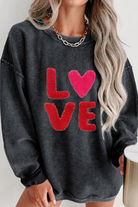 Valentine’s Day LOVE Round Neck Long Sleeve Sweatshirt