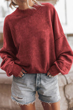 Load image into Gallery viewer, Mock Neck Dropped Shoulder Sweatshirt
