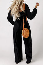 Load image into Gallery viewer, Smocked Puff Sleeve Jumpsuit, Black
