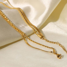 Load image into Gallery viewer, 18K Gold-Plated Double-Layered Necklace
