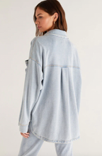 Load image into Gallery viewer, Z Supply All Day Denim Knit Jacket, Washed Indigo
