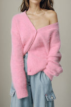 Load image into Gallery viewer, Fuzzy Dropped Shoulder Cardigan
